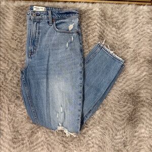 Abercrombie & Fitch Light Blue Distressed Skinny Jeans